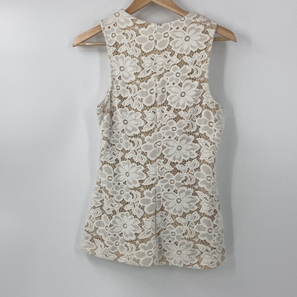 Venus creamy white lace top with criss cross tie front detail romantic - Picture 9 of 12